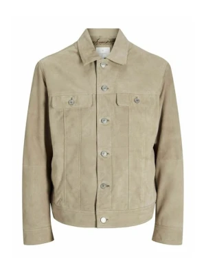 Kurtka ze skóry ekologicznej Jack&Jones jasnobrązowy