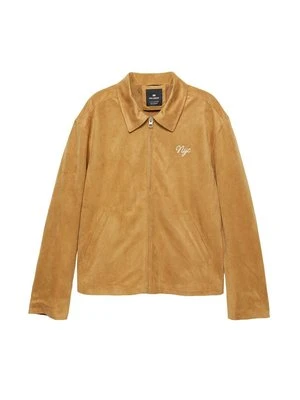 Kurtka ze skóry ekologicznej PULL&BEAR musztardowy