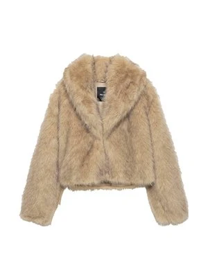 Kurtka ze skóry ekologicznej PULL&BEAR taupe