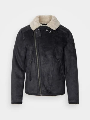 Kurtka ze skóry ekologicznej Scotch & Soda czarny