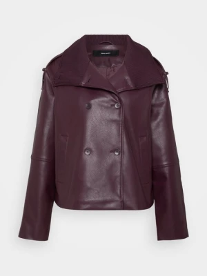 Kurtka ze skóry ekologicznej Vero Moda bordowy