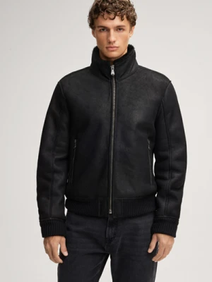 Kurtka ze skóry jagnięcej Razor w kolorze czarnym Joop