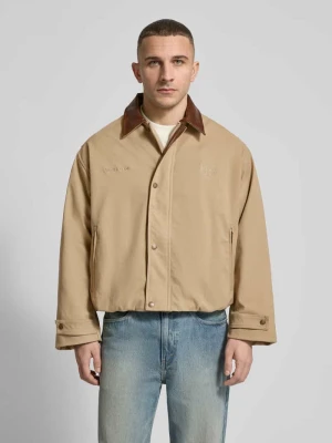 Kurtka ze splotem twill z haftami z logo i patki przy mankietach ANOTHER COTTON LAB