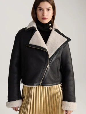 Kurtka ze strzyżonej skóry owczej w czarnym kolorze Joop