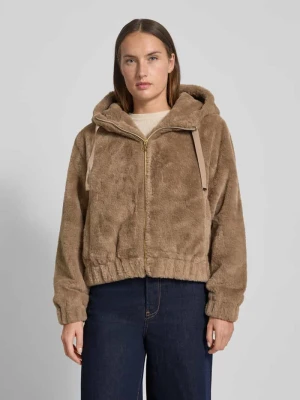 Kurtka ze sztucznego futra o kroju regular fit z kapturem s.Oliver BLACK LABEL