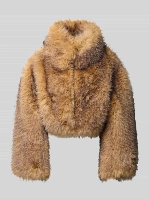 kurtka w kroju regular fit ze sztucznego futra ROTATE Jasnobrązowy