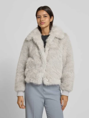 Kurtka ze sztucznego futra z wykładanym kołnierzem LUISA CERANO