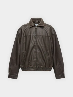 Kurtka ze sztucznej skóry Hollister Co. brązowy