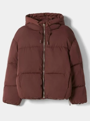 Kurtka zimowa Bershka brązowy