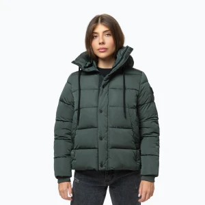Kurtka zimowa damska Pitbull Amalia Padded Hooded dark green