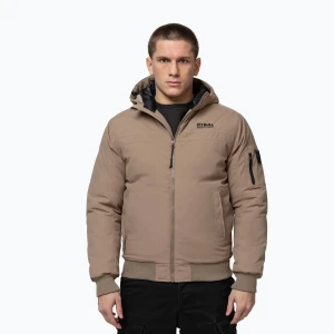 Kurtka zimowa męska Pitbull Balboa 2 Hooded dark sand