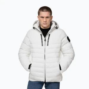 Kurtka zimowa męska Pitbull Crestline Padded Hooded off white