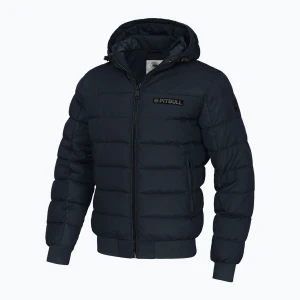 Kurtka zimowa męska Pitbull Dillon Quilted Hooded dark navy