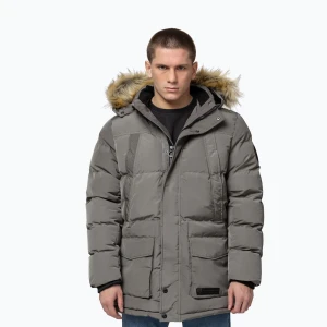 Kurtka zimowa męska Pitbull Forest Hooded Parka taupe