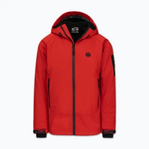 Kurtka zimowa męska Pitbull Padded Rockfish Hooded fluo/red