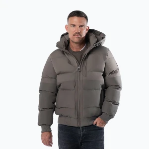 Kurtka zimowa męska Pitbull Patton Quilted Hooded taupe