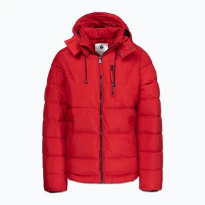 Kurtka zimowa męska Pitbull Piedmont Quilted Hooded fluo/red