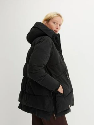 Kurtka zimowa oversize z kapturem bonprix
