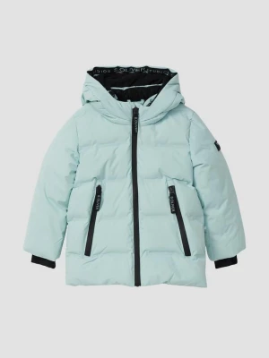 Kurtka zimowa unisex ze sportowymi detalami s.Oliver turkusowy
