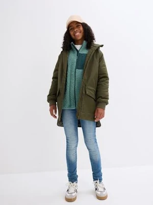 Kurtka zimowa z kapturem z barankiem, hydrofobowa bonprix