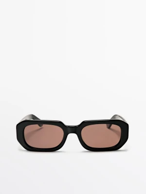Kwadratowe Okulary Przeciwsłoneczne - Czarny - - Massimo Dutti - Kobieta