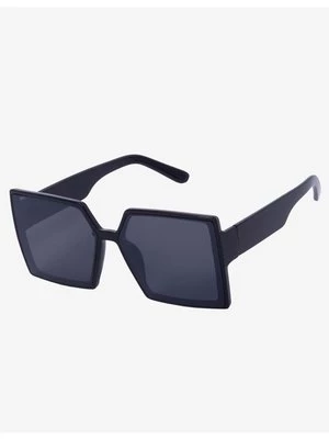 Kwadratowe okulary przeciwsłoneczne damskie czarne Shelvt