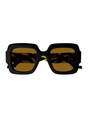 Kwadratowe Okulary Przeciwsłoneczne Damskie z Brokatem Gucci