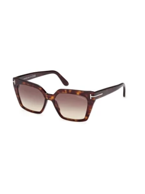 Kwadratowe okulary przeciwsłoneczne w kolorze szarym Tom Ford