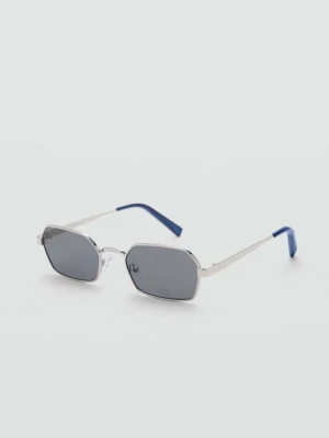 Kwadratowe okulary przeciwsłoneczne w metalowej oprawce srebrny - Teen - Rozmiar uniwersalny - MANGO TEEN