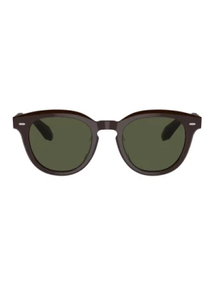 Kwadratowe okulary przeciwsłoneczne z metalowymi detalami Oliver Peoples