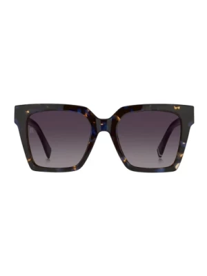 Kwadratowe Okulary przeciwsłoneczne z octanu w ciemnobrązowym Tommy Hilfiger