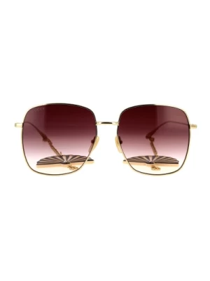 Kwadratowe, Oversize Okulary Przeciwsłoneczne z Wyjątkowymi Wisiorkami Gucci