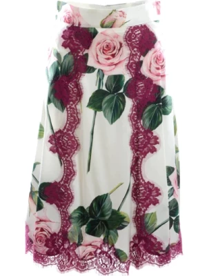 Kwiatowa Spódnica Midi dla Kobiet Dolce & Gabbana