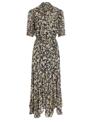 Kwiatowa Sukienka z georgette i elastycznym pasem Polo Ralph Lauren