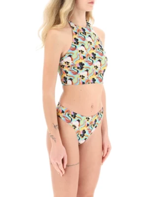 Kwiatowy Komplet Bikini z Dekoltem na Szyi Etro