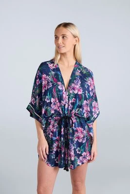 Kym damski top kimono EcoVero - Animal