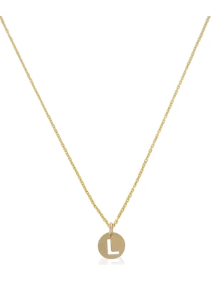 L instant d Or Pozłacany naszyjnik "Lettre L dorée" z zawieszką - dł. 43 cm rozmiar: onesize