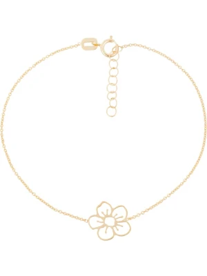 L instant d Or Złota bransoletka "Fleur dorée" z elementem ozdobnym rozmiar: onesize