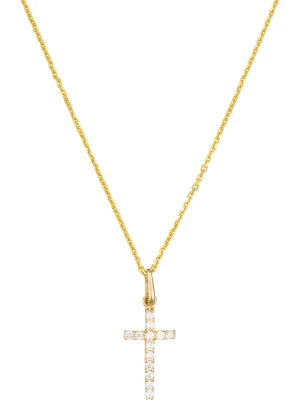 L instant d Or Złota zawieszka "Croix Promise" z cyrkoniami rozmiar: onesize