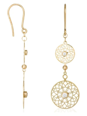 L instant d Or Złote kolczyki "Ancestral" z cyrkoniami rozmiar: onesize