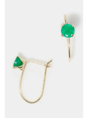 L instant d Or Złote kolczyki "Emeraude envoutant" ze szmaragdami rozmiar: onesize