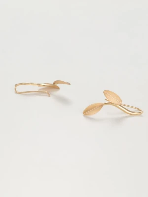 L instant d Or Złote kolczyki "Feuilles satinées" rozmiar: onesize