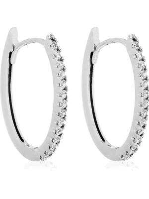 L instant d Or Złote kolczyki-kreole "Alizée" z cyrkoniami rozmiar: onesize