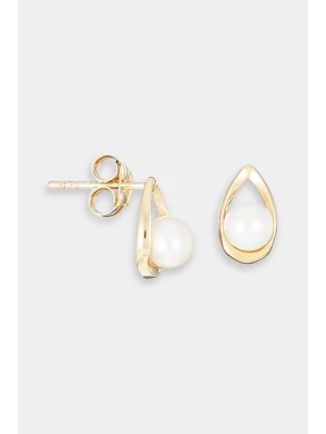 L instant d Or Złote kolczyki-wkrętki "Liu" z perłami rozmiar: onesize