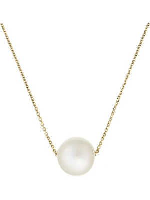 L instant d Or Złoty naszyjnik "Single pearl" z zawieszką - dł. 43 cm rozmiar: onesize