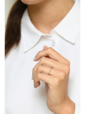 L instant d Or Złoty pierścionek z perłą rozmiar: 56