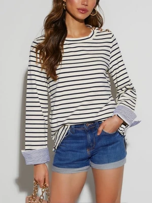 LA Angels Bluza w kolorze kremowo-granatowym rozmiar: L