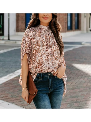 LA Angels Bluzka w kolorze brązowo-kremowym rozmiar: M