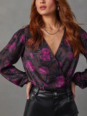 LA Angels Bluzka w kolorze czarno-fioletowym rozmiar: M