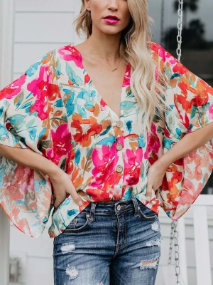 LA Angels Bluzka w kolorze czerwono-różowym rozmiar: S